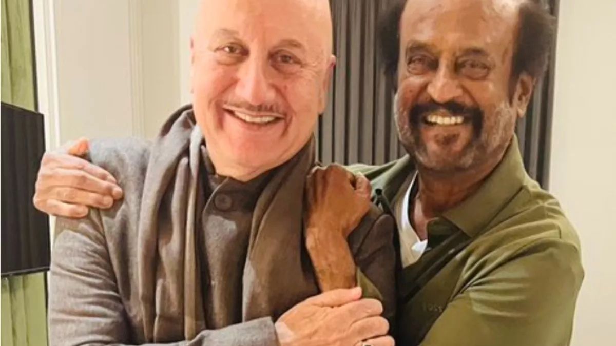 Anupam Kher met Rajinikanth Ram temple